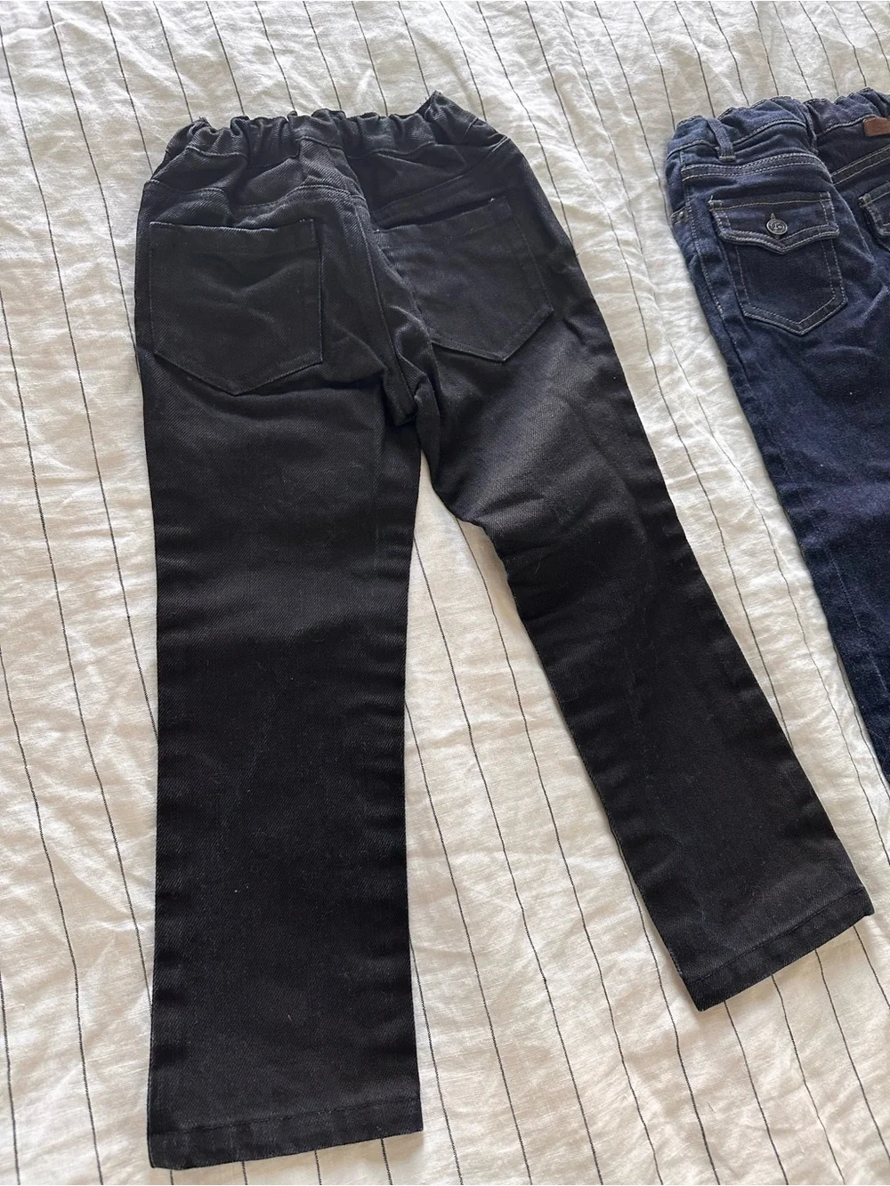 Girls Black and Navy Jeans